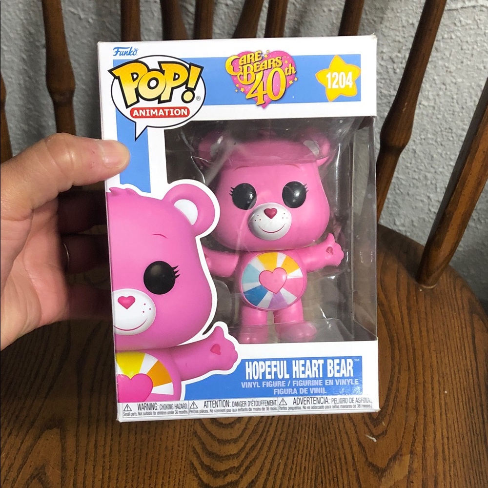 Funko Pop! Hopeful Heart Bear - Pink with Multicolor Belly Badge